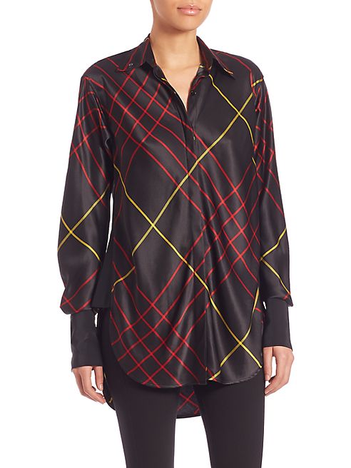 Rag & Bone - Edith Silk Hi-Lo Blouse