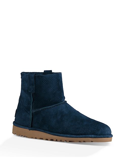 UGG - Classic Unlined Mini Perforated Suede Booties