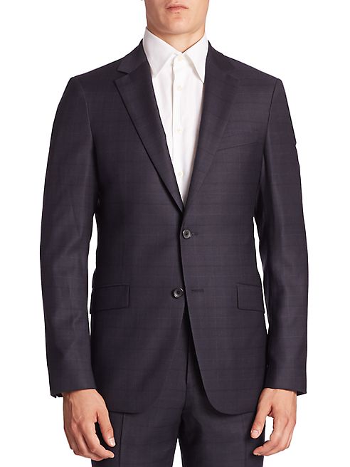 Theory - Malcolm Plaid Wool Suit Jacket