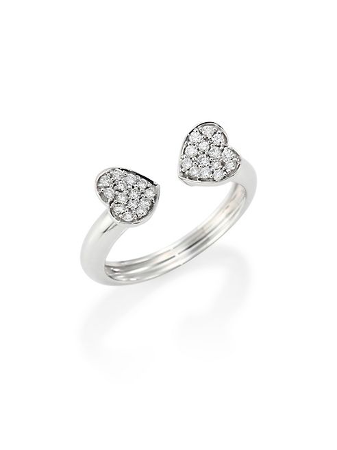 Hueb - Hearts Diamond & 18K White Gold Open Ring