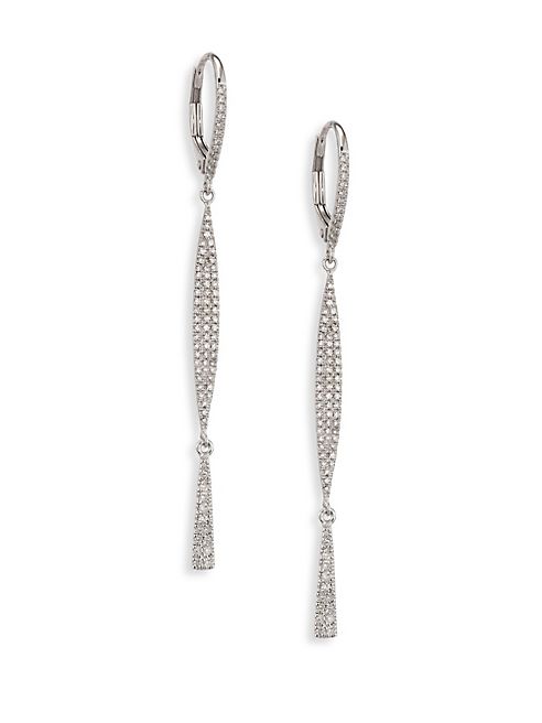 Meira T - Diamond & 14K White Gold Drop Earrings