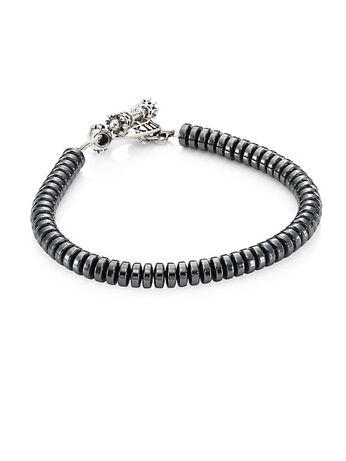 King Baby Studio - Hematite Button Beads & Sterling Silver Bracelet