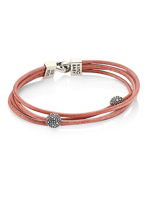 King Baby Studio - Multi-Strand Leather & Sterling Silver Bracelet