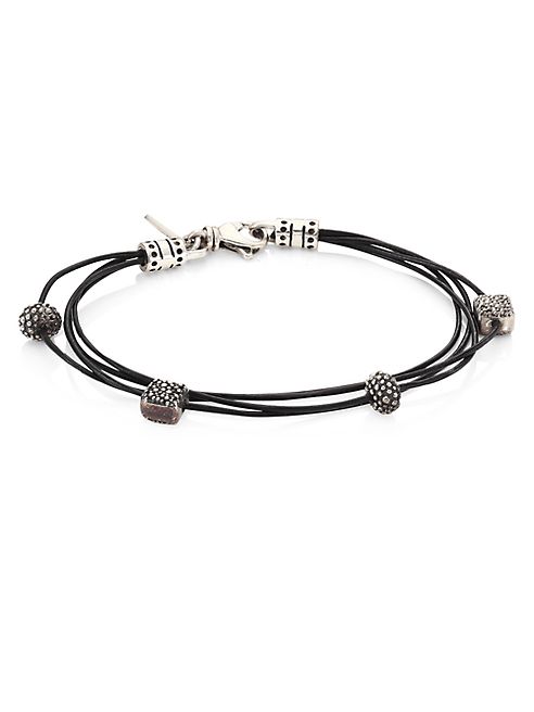 King Baby Studio - Multi-Strand Leather & Sterling Silver Bracelet