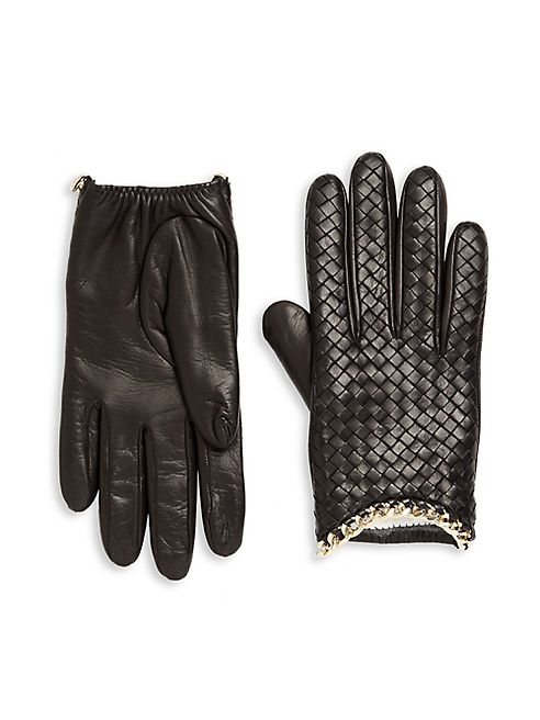 Portolano - Intrecciato-Weave Leather Gloves