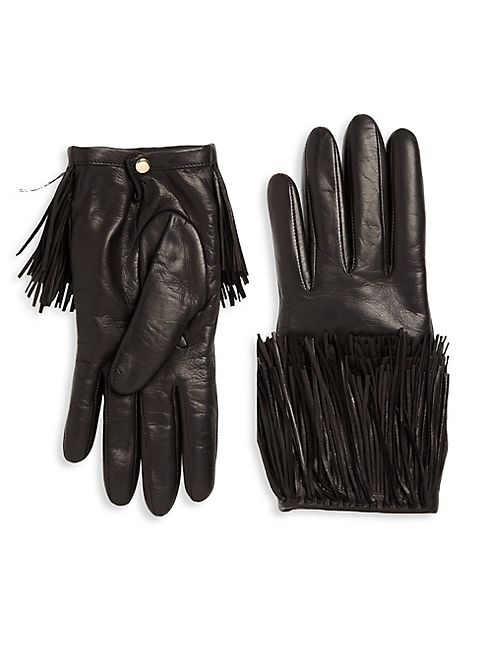 Portolano - Fringed Leather Gloves