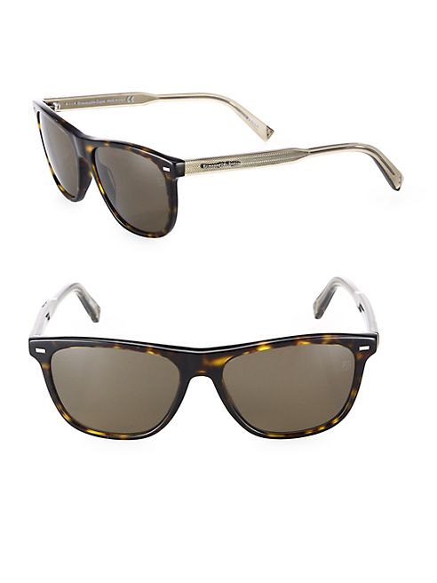 Ermenegildo Zegna - Soft Square Speckled Sunglasses