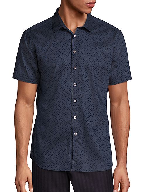 John Varvatos - Classic Fit Dotted Button-Down Shirt