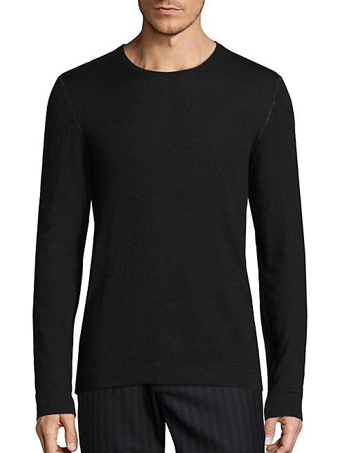 John Varvatos - Long Sleeve Cashmere Crewneck Sweater