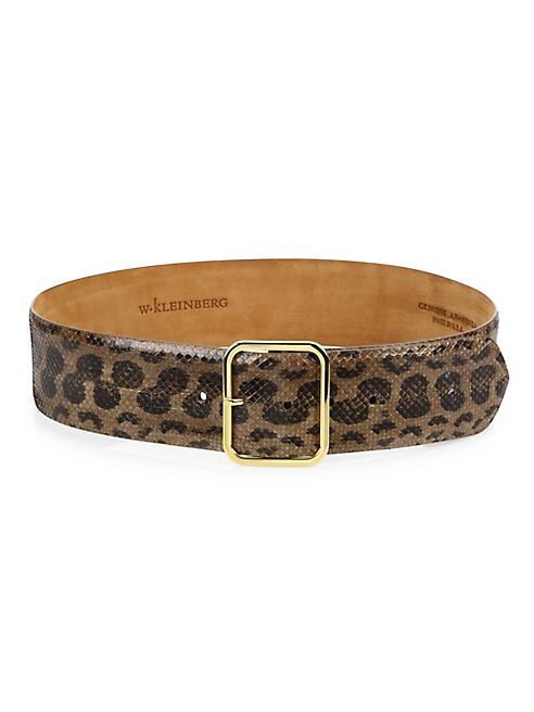 W. Kleinberg - Textured Anaconda Leather Belt