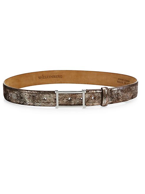 W. Kleinberg - Metallic   Leather Belt