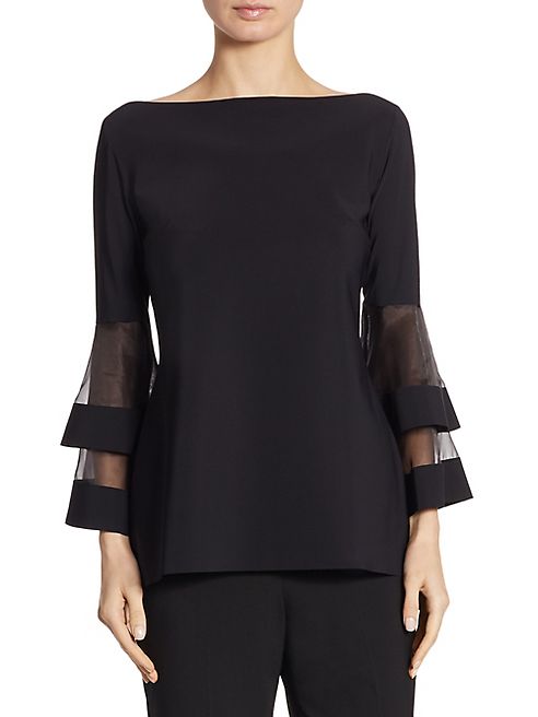 La Petite Robe di Chiara Boni - Natty Bell Sleeve Organza Top