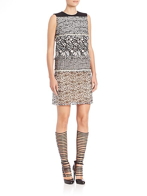 Giambattista Valli - Tweed Macrame Shift Dress