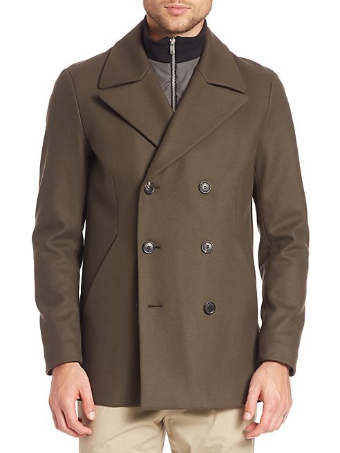 Theory - Double-Breasted Cashmere Blend Peacoat