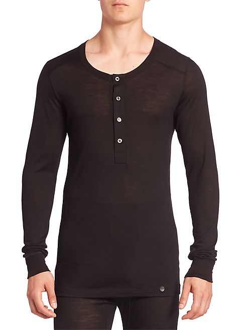 Hanro - Light Merino Long Sleeve Henley Tee