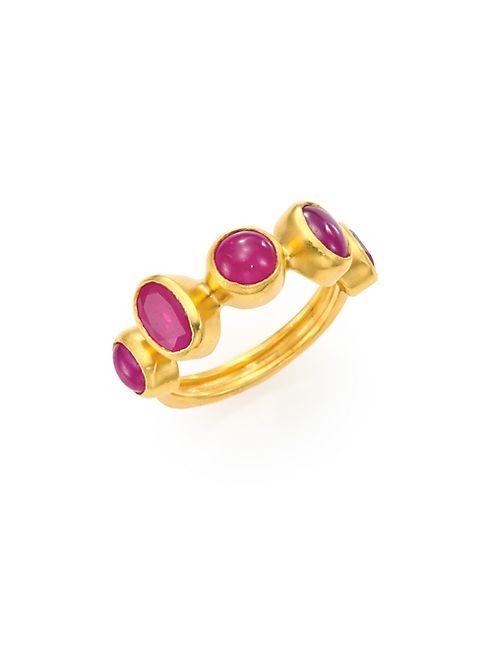 GURHAN - Amulet Hue Ruby & 24K Yellow Gold Ring