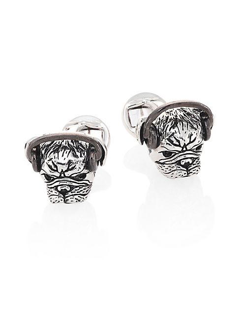 Saks Fifth Avenue Collection - Headphones Plugged Pug Cuff Links