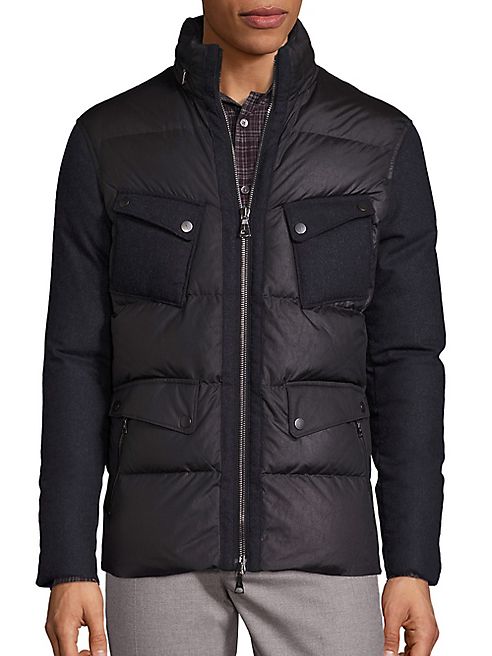 John Varvatos - Long Sleeve Hooded Fill Jacket