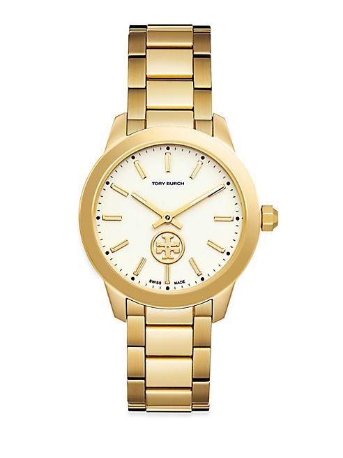 Tory Burch - Collins Goldtone Stainless Steel Bracelet Watch