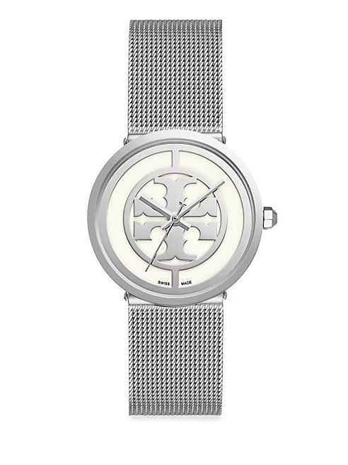 Tory Burch - Reva Silvertone Mesh Bracelet Watch