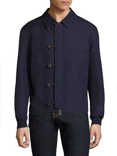 Salvatore Ferragamo - Silk Blend Blouson Jacket