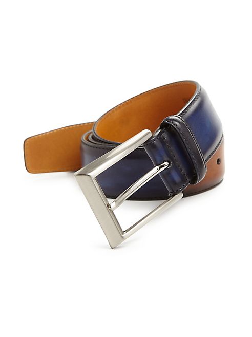 Saks Fifth Avenue Collection - Two Tone Burnished Leather Belt