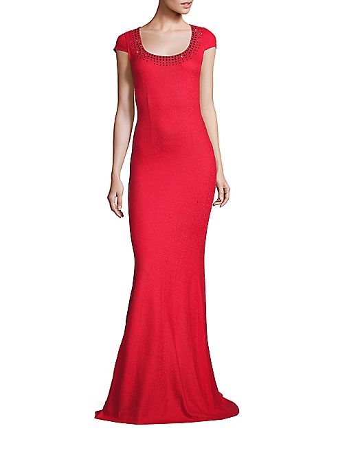 St. John - Sequin-Embellished Rumba Knit Gown