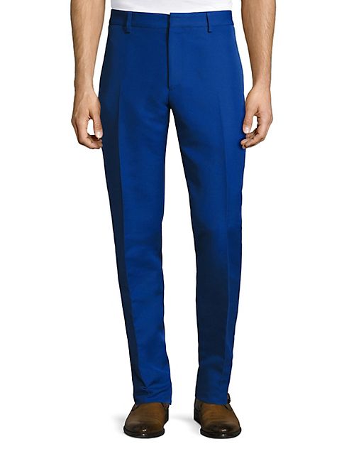 Salvatore Ferragamo - Runway Cotton Flat-Front Pants