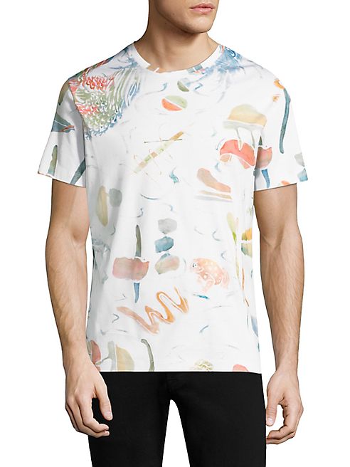 Salvatore Ferragamo - Foliage Abstract Print Tee