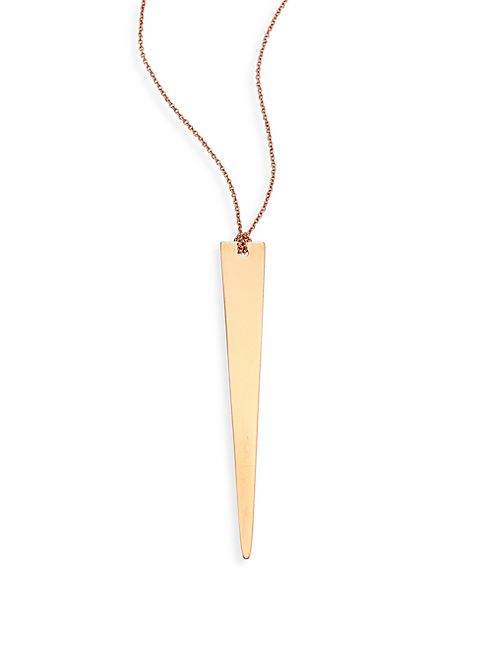 GINETTE NY - Long Arrow 18K Rose Gold Pendant Necklace