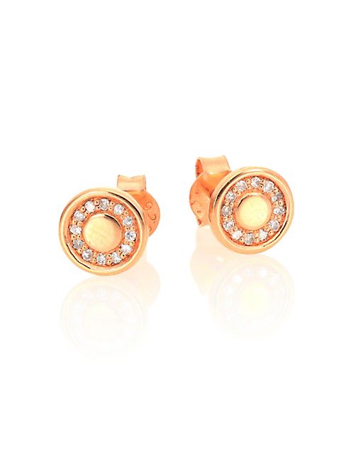 Astley Clarke - Mini Cosmos Diamond & 14K Rose Gold Stud Earrings