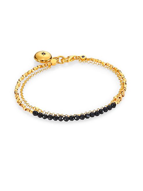 Astley Clarke - Black Spinel Locket Biography Bracelet