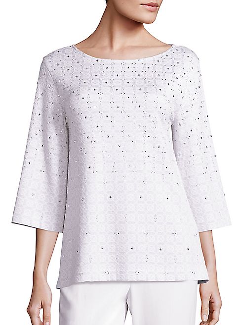 St. John - Shimmer Jacquard Sequin Top