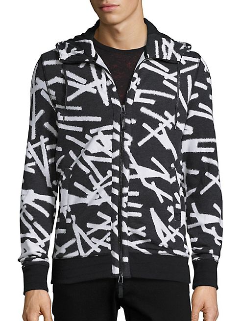 Saks Fifth Avenue x Anthony Davis - Printed Elongated Hoodie