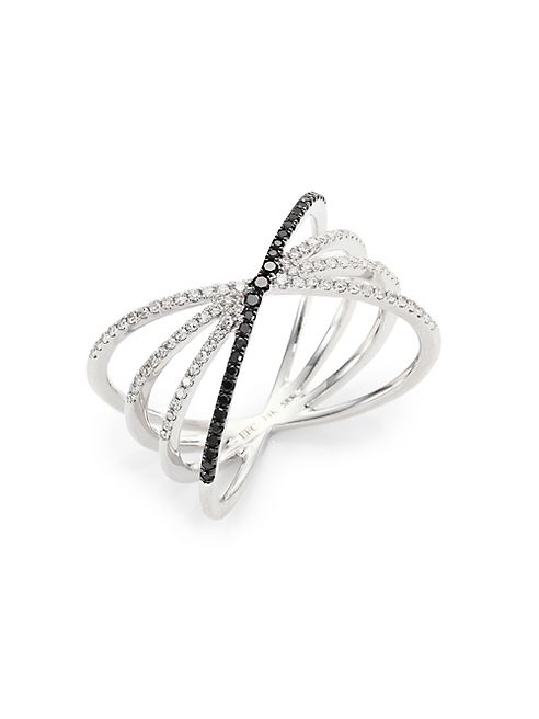 EF Collection - Diamond & 14K White Gold Sunburst Ring