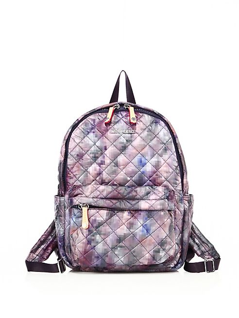 MZ Wallace - Small Metro Pixel-Print Quilted Nylon Backpack