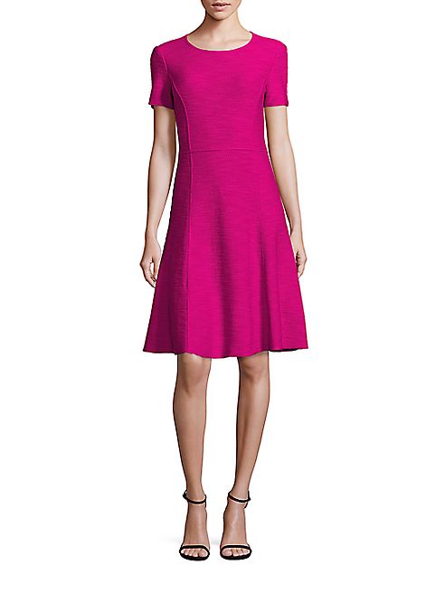 St. John - Catalina Knit Fit-&-Flare Dress