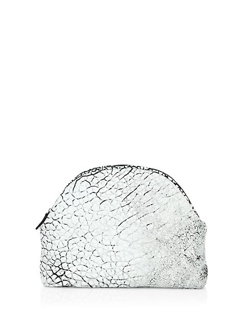 MR. - Mr. Jones Bubbled Metallic Leather Cosmetic Case