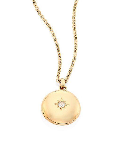 Astley Clarke - Cosmos Small Diamond & 14K Yellow Gold Locket Necklace