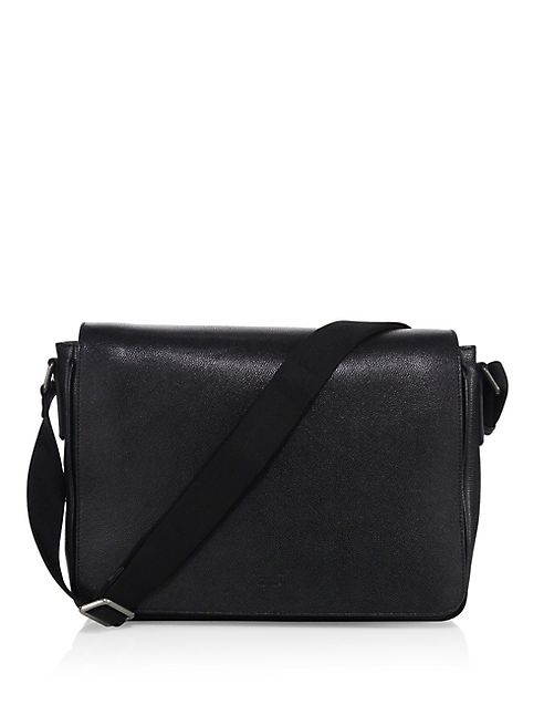 Giorgio Armani - Solid Leather Messenger Bag