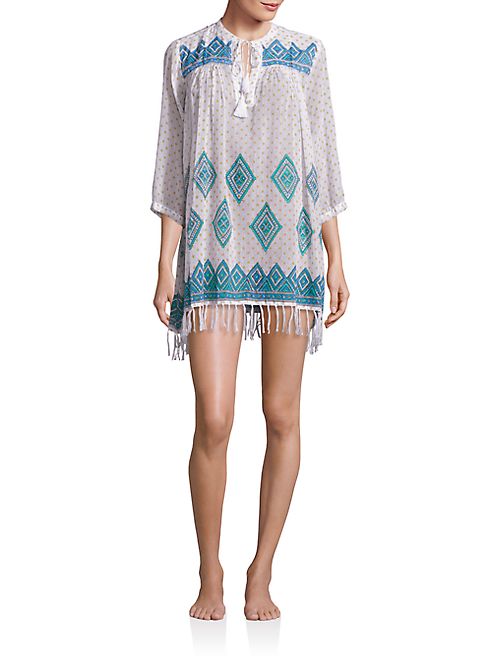 Roberta Roller Rabbit - Provence Serafina Fringe-Trim Cotton Tunic