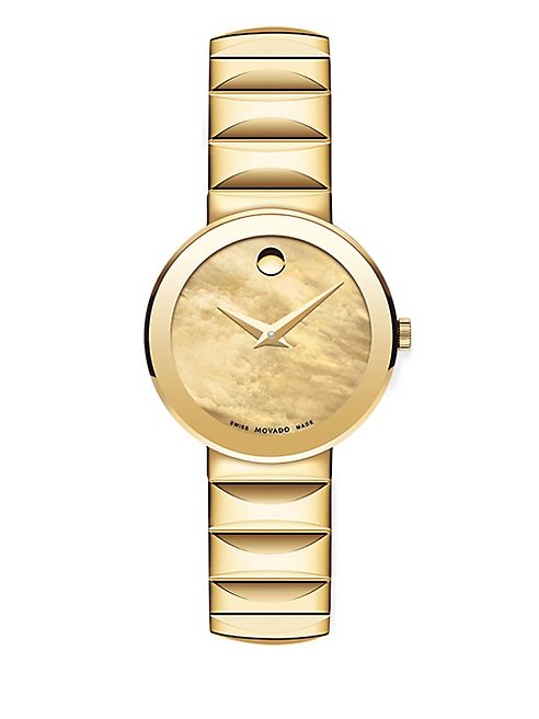 Movado - Sapphire Goldtone Stainless Steel Watch