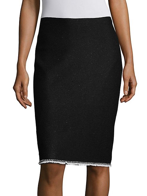 St. John - Lattice Pencil Skirt