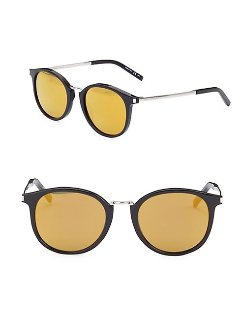 Saint Laurent - Combi 51MM Mirrored Round Sunglasses