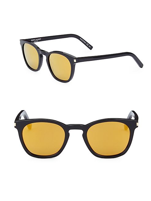 Saint Laurent - 49MM Mirrored Square Sunglasses