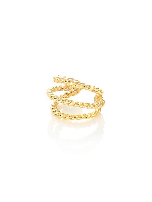 Jacquie Aiche - Three-Row 14K Yellow Gold Single Ear Cuff