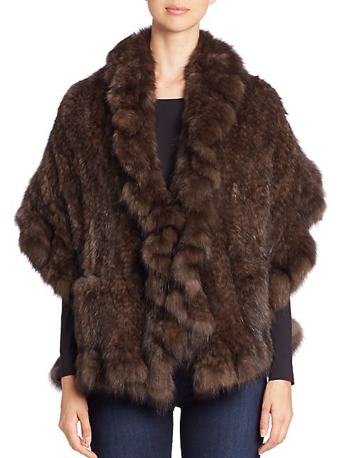 The Fur Salon - Ruffle-Trim Sable Fur Stole