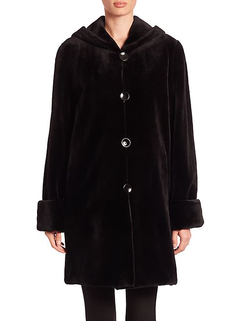 The Fur Salon - Reversible Hooded Mink Fur Coat