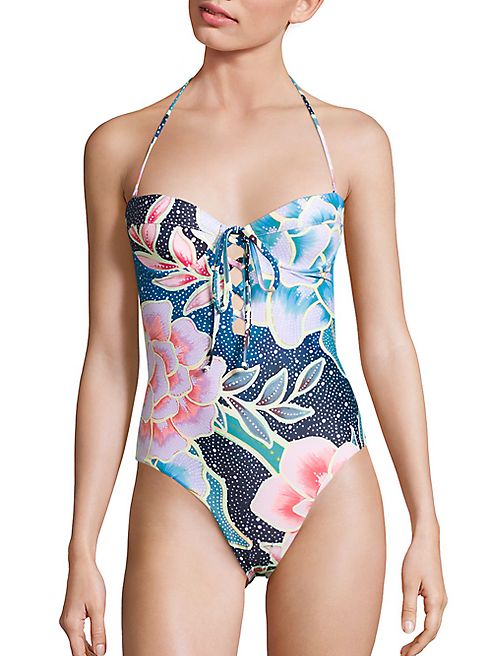 Mara Hoffman - Arcadia Lace-Up One-Piece Swimsuit