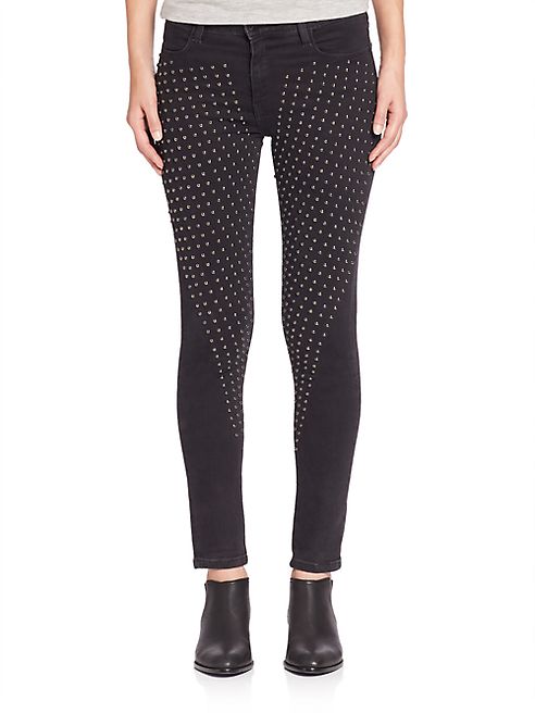 Brockenbow - Reina Studded Skinny-Fit Jeans